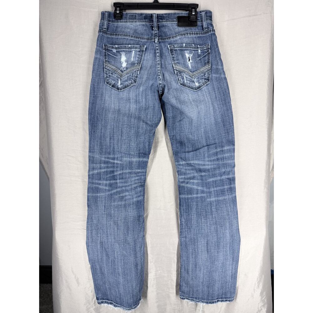 BKE Buckle Aiden Destroyed Denim Jeans Mens Sz 32x32L Blue Distressed - Picture 7 of 12